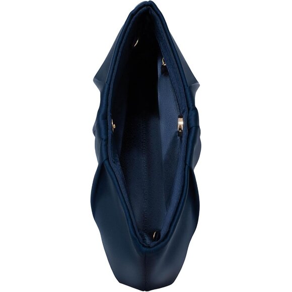 Women's Blue Unique Style Detachable Chain Bride Evening Formal Clutch Handbag - Picture 6 of 6